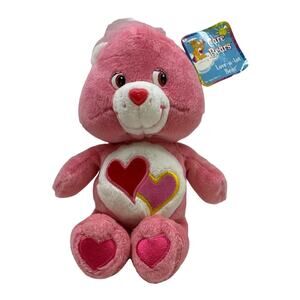 Care Bears Love A Lot Bear 8" Plush Pink Hearts 20th Anniversary Play Along Doll